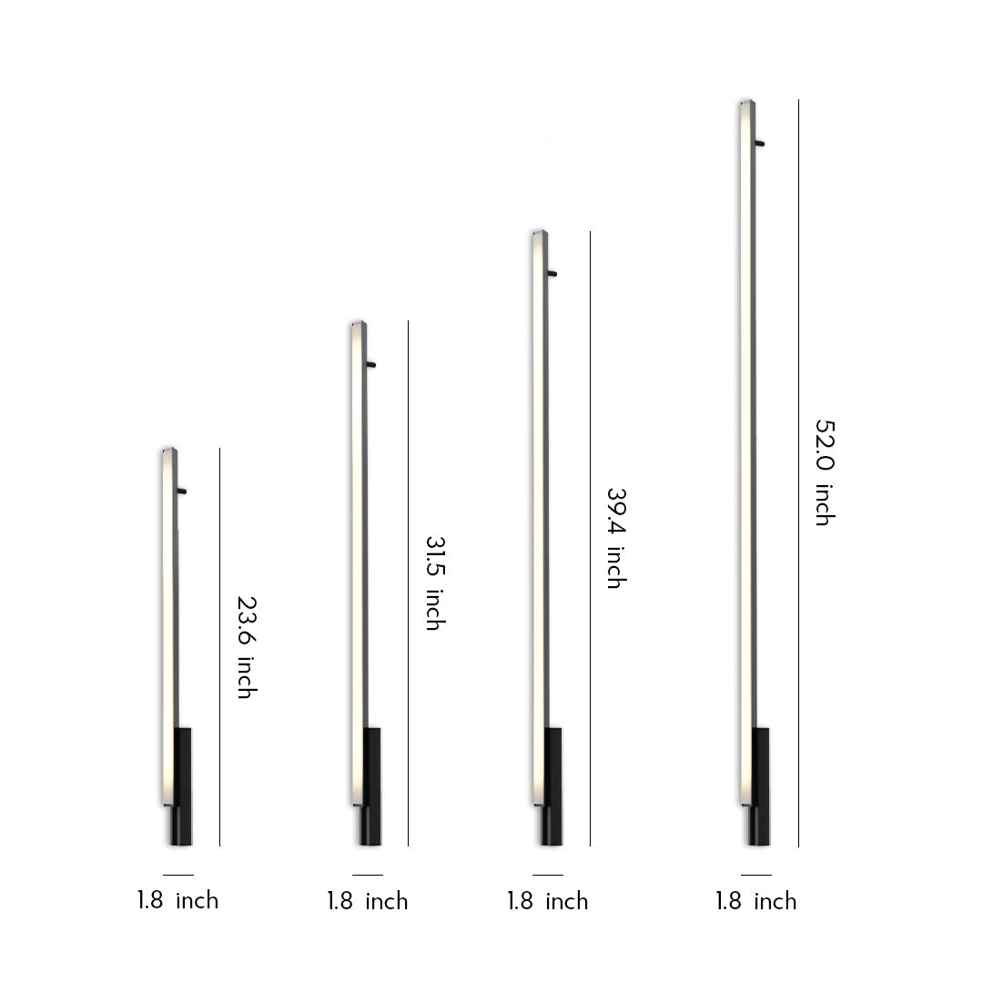 Slim modern outdoor lights wall sconces in multiple height variations displayed on a clean white background.