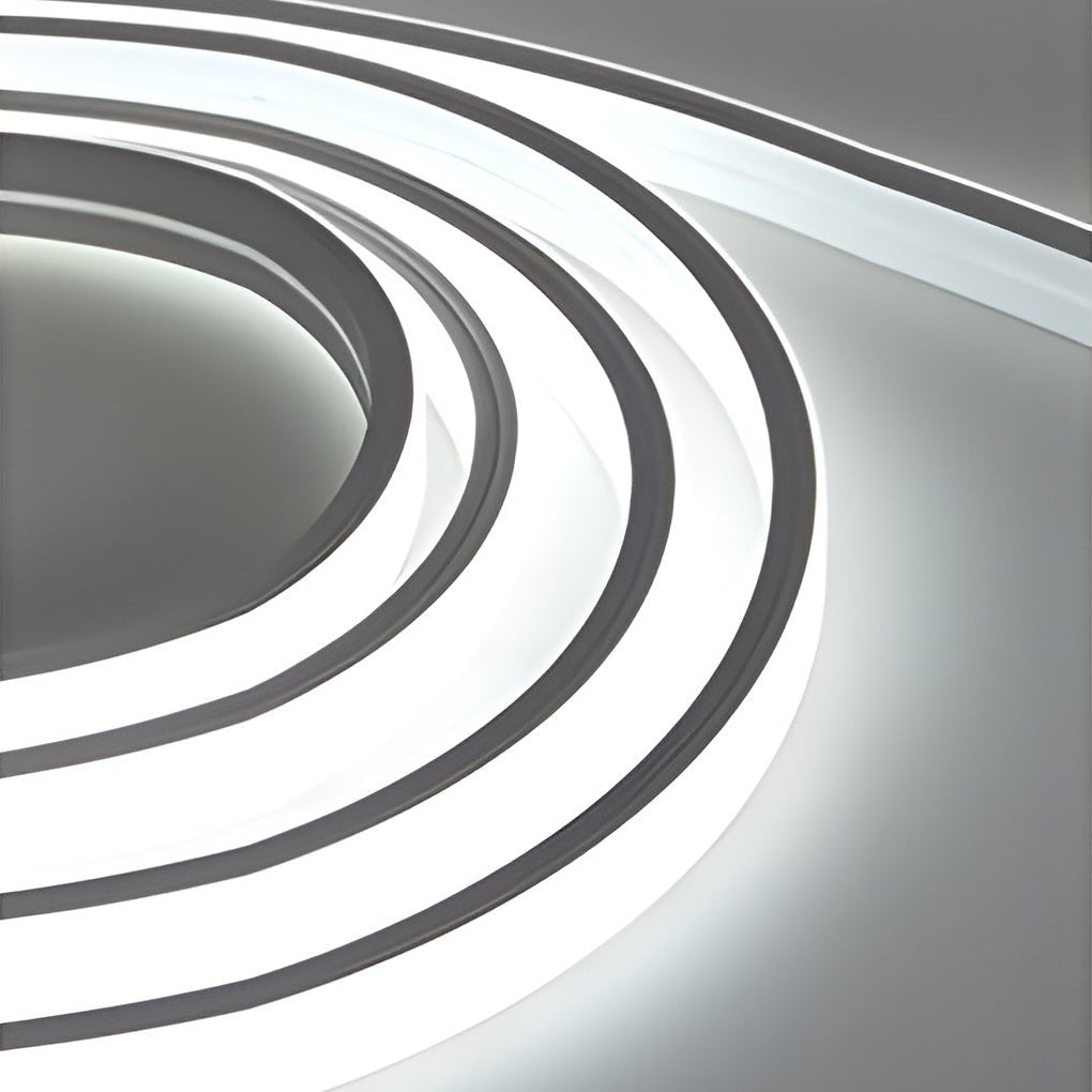 Outdoor stair lighting strips enhancing architectural details with ambient lighting.