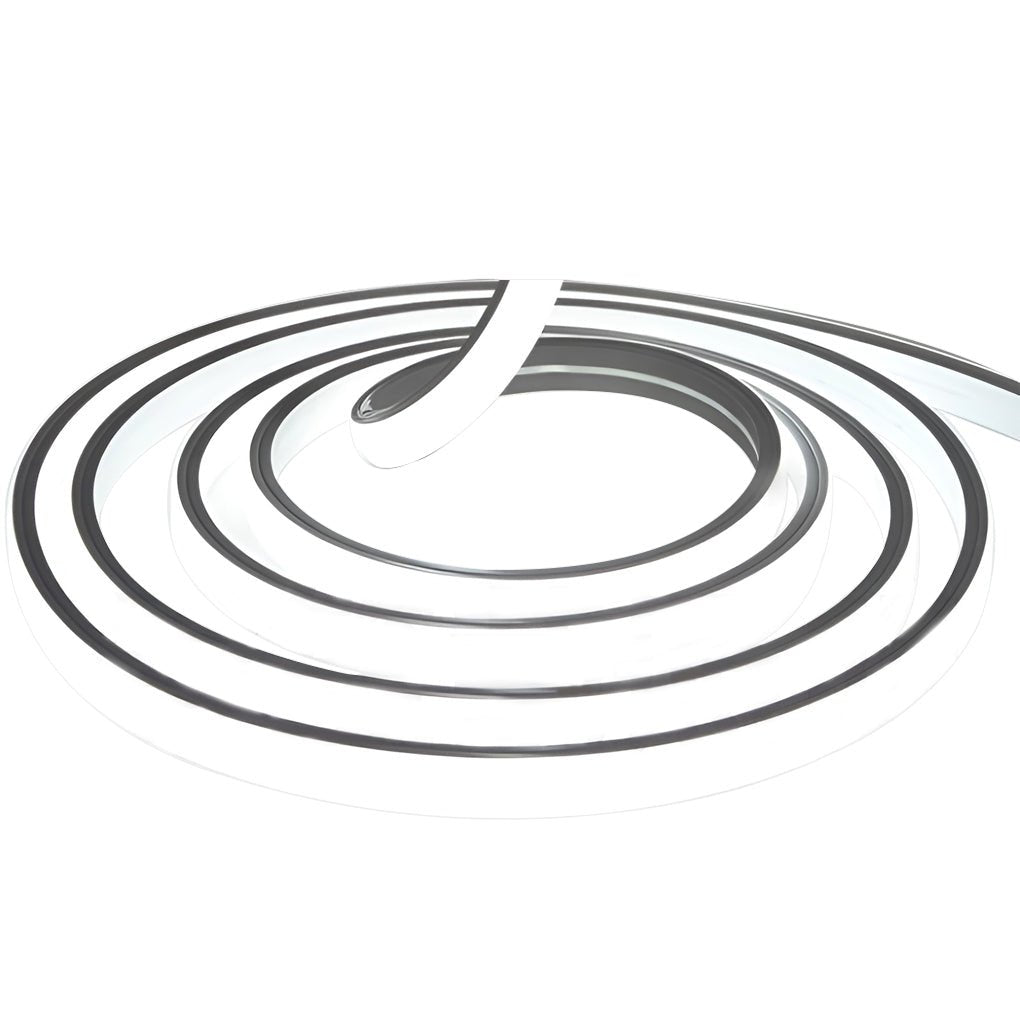 Outdoor stair lighting strips in a circular pattern, showcasing modern design.