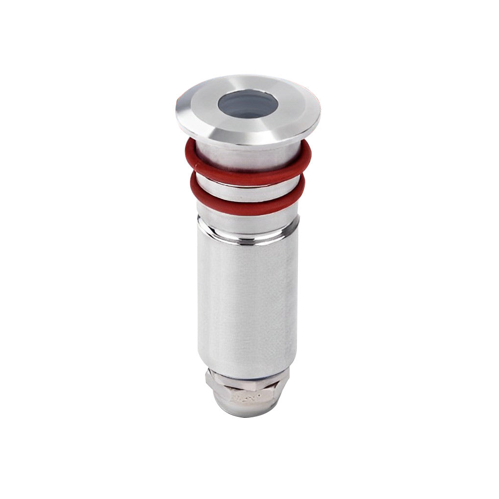 Outdoor step light fixture with a detailed view of its waterproof and robust construction.