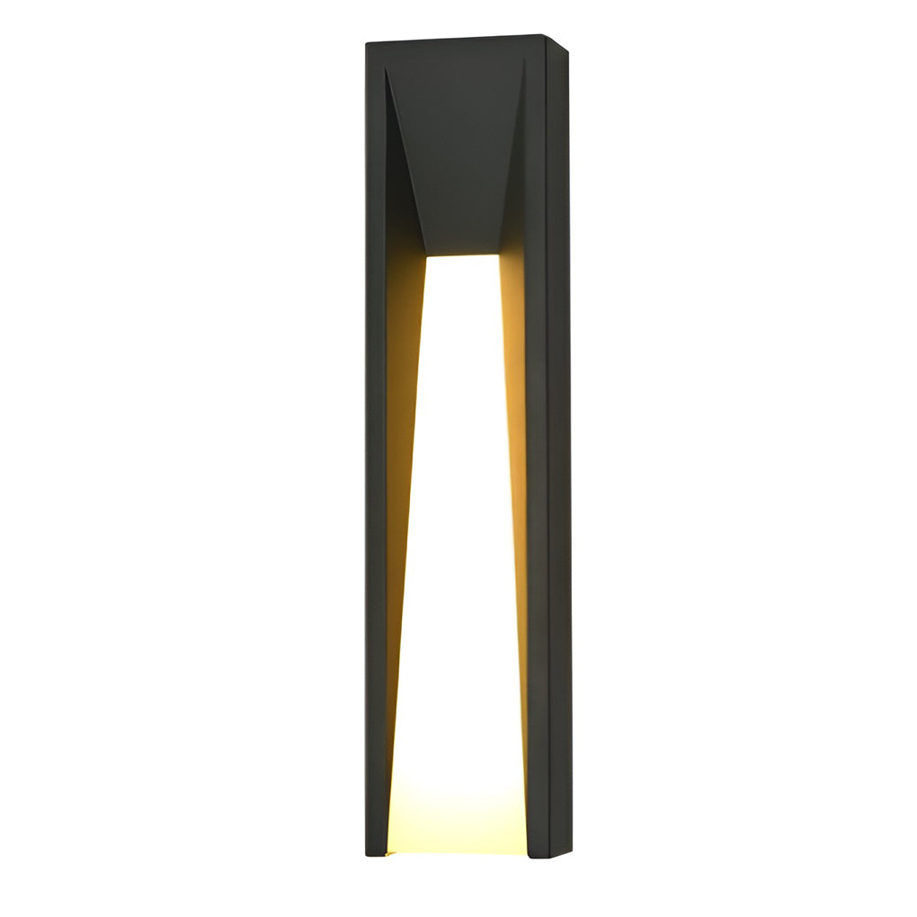 Outdoor wall light emitting warm white LED glow