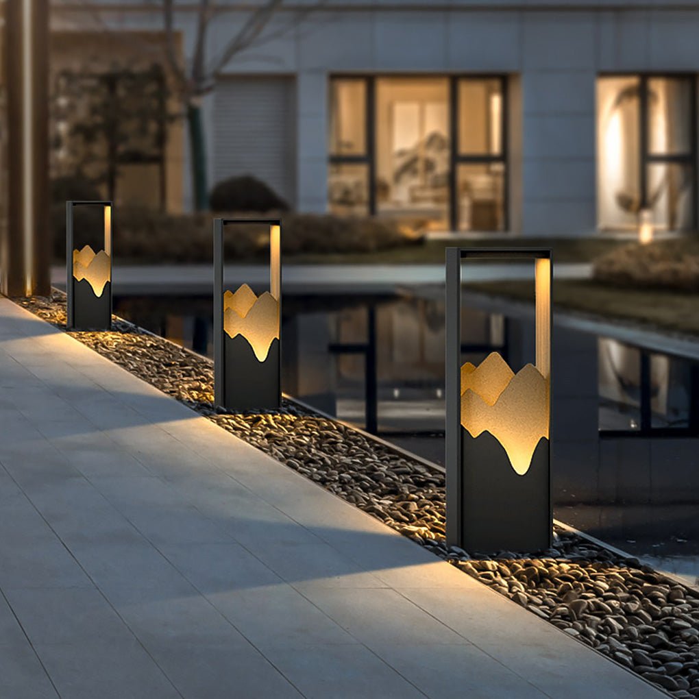 LED Mountain Scenery Path Lights Waterproof Landscape Lighting for Outdoor Elegance