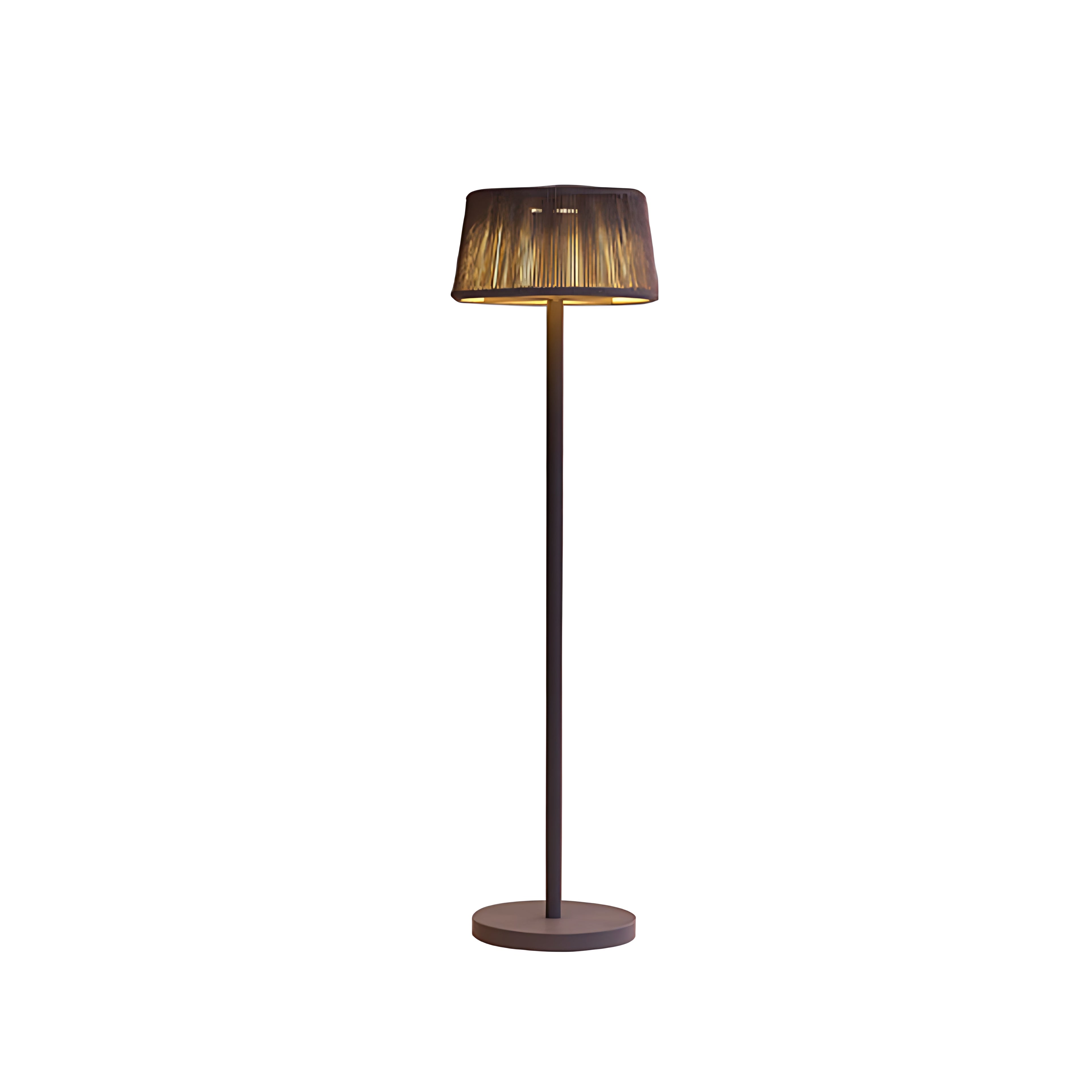 Silver Metal Table Lamp sleek floor lamp with perforated shade design on white background showing mid-century modern styling