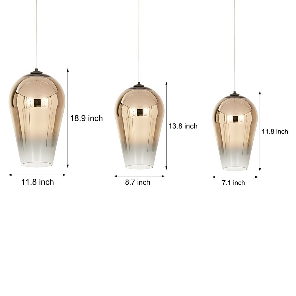 Personalized Art Glass Gradient Shade Nordic Post - Modern Pendant Lights