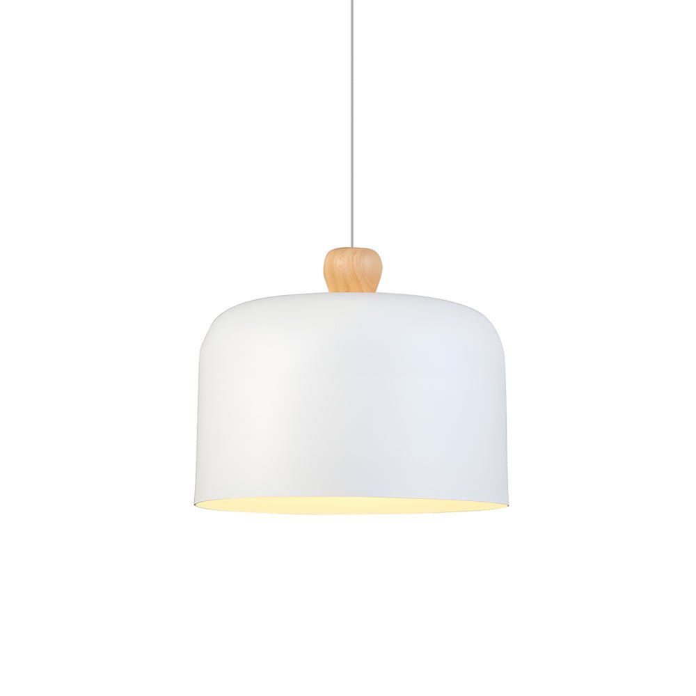 Pleat Box LED Pendant Light 1 - Light Black/White Aluminum Hanging Lamp