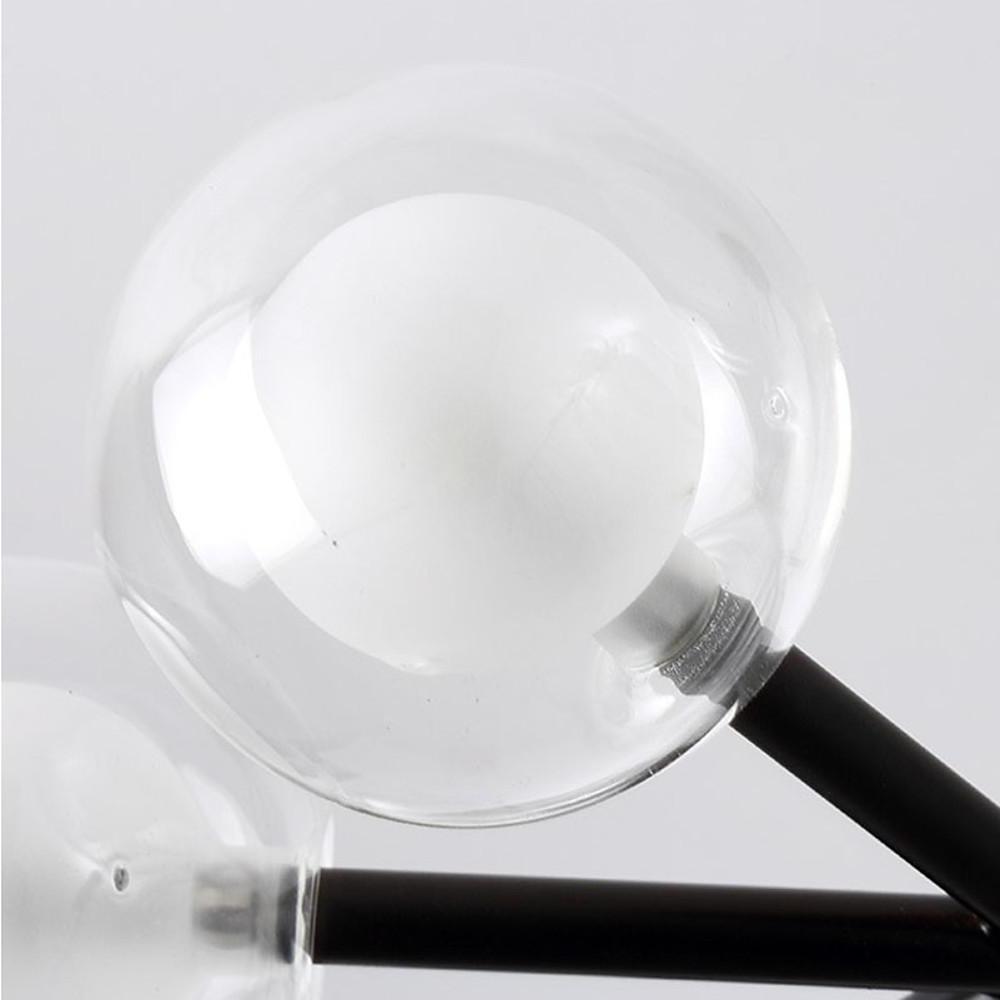 Novelty Iron Chandelier with 30 - Light glass orbs bubble, 33'' Wide, LED Lighting
