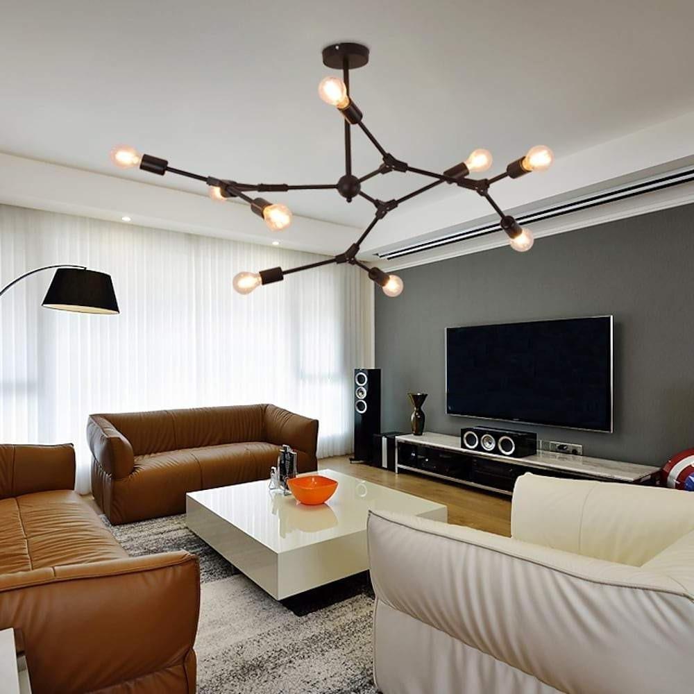 9 - light LED Irregular Design Metal Nordic Chandeliers Pendant Lights
