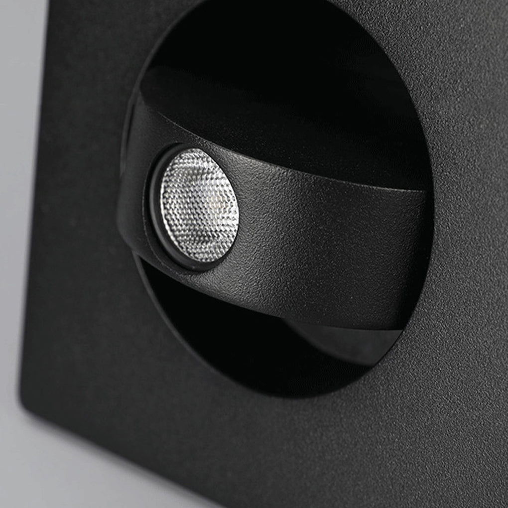 Adjustable inner module of recessed led reading lamp showing directional beam design.