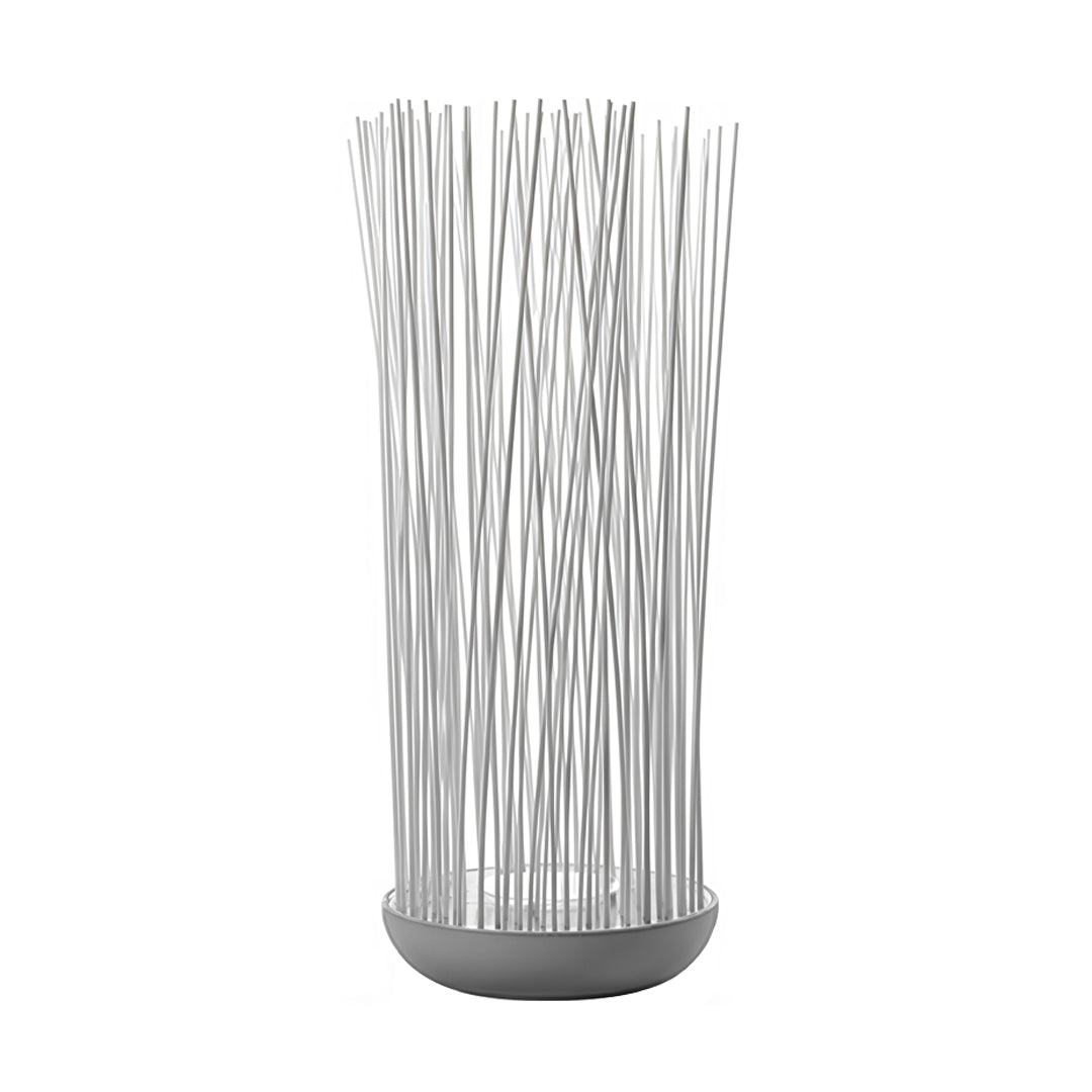 Reeds outdoor LED floor lamp showcasing a sleek, tall design with reed-inspired elements, ideal for contemporary outdoor spaces.
