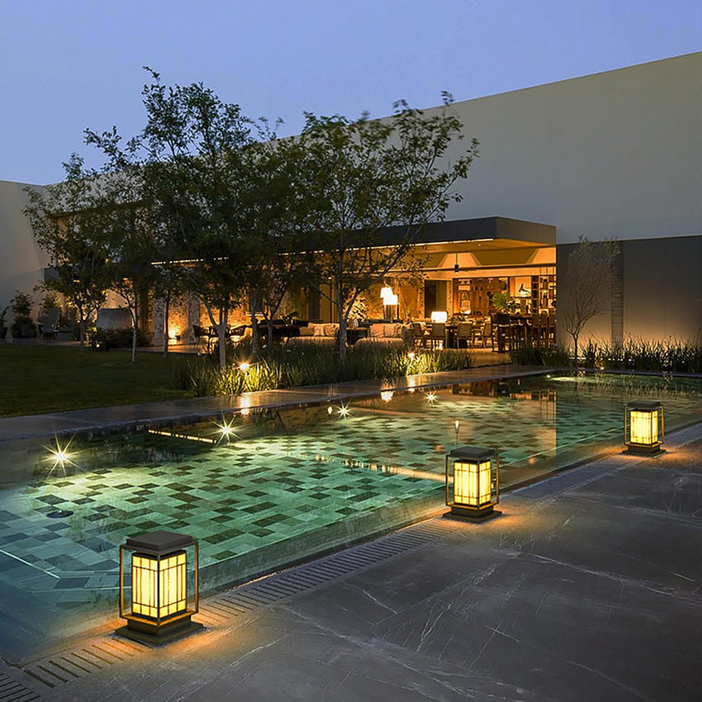 Asian Inspired Solar Path Lights Elegant Retro LED Decor for Outdoor Spaces