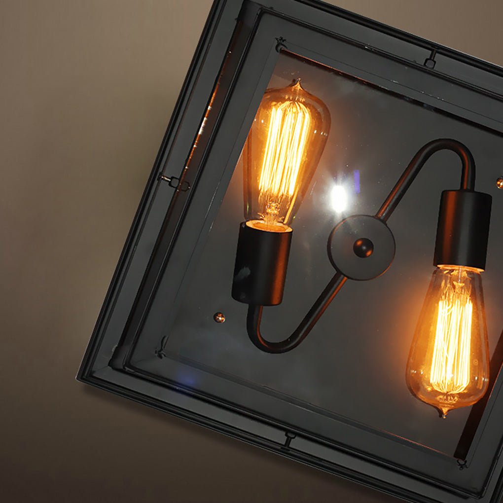 Retro Industrial Style Creative Double - head Porch Balcony Corridor LED Ceiling Lamp