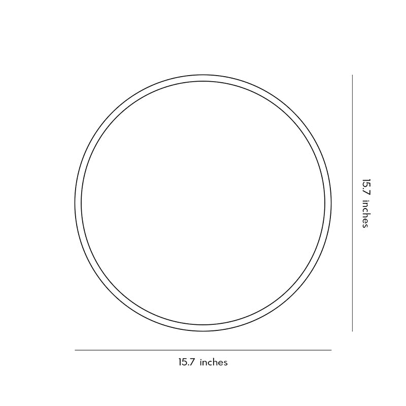 Dimension diagram showing diameter measurements of Rgb led ring well light design.