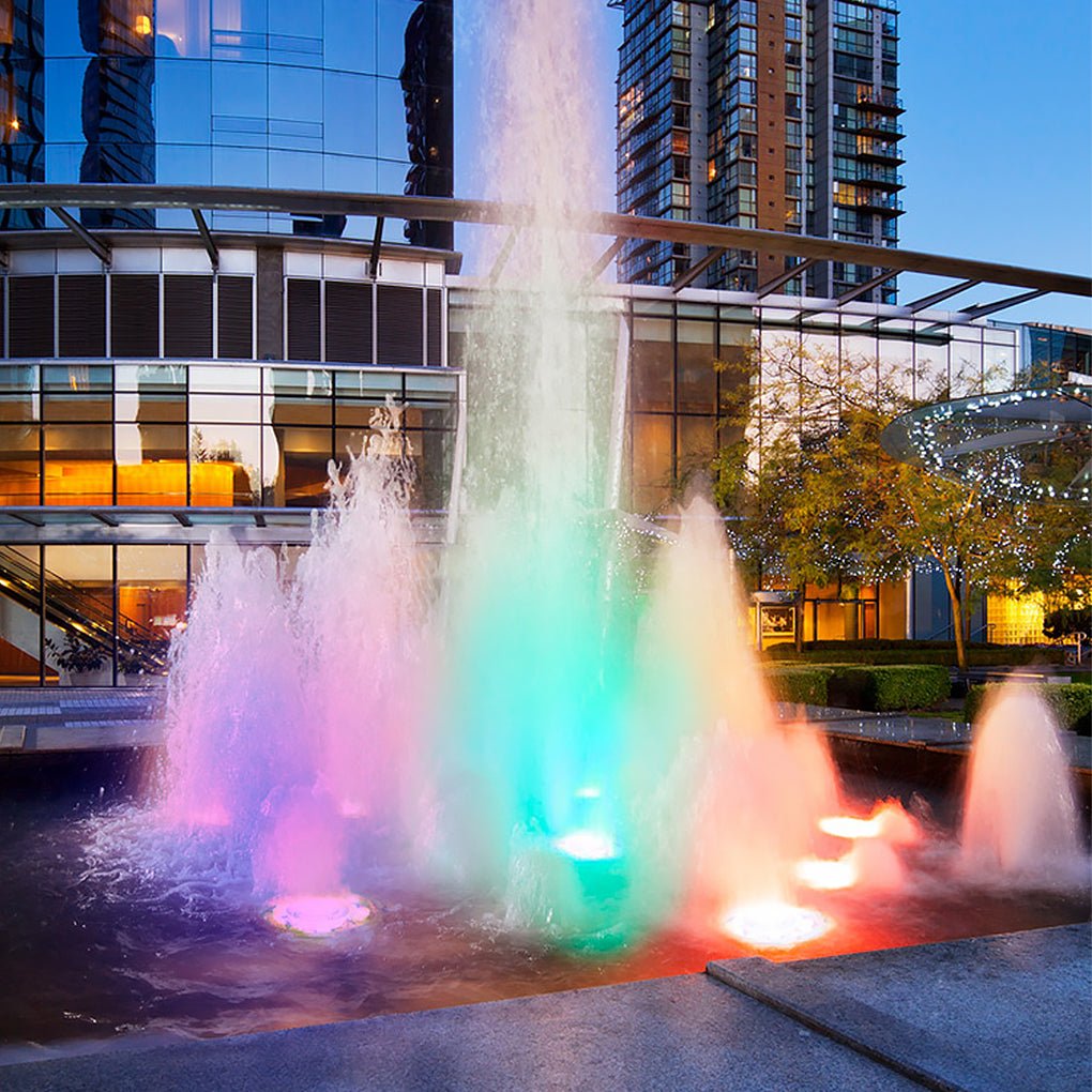 Vibrant LED Ring Pool Lights Waterproof and Colorful Fountain Illumination