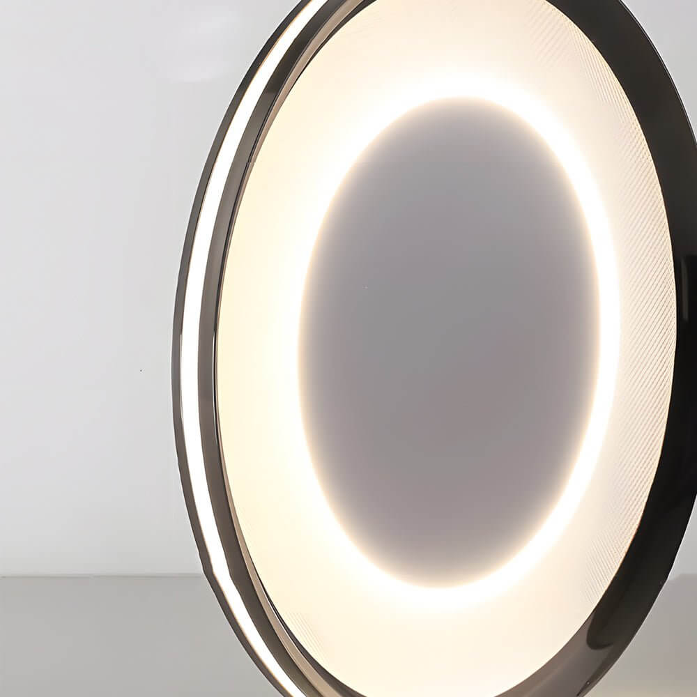 Round Black LED Flush Ceiling Light