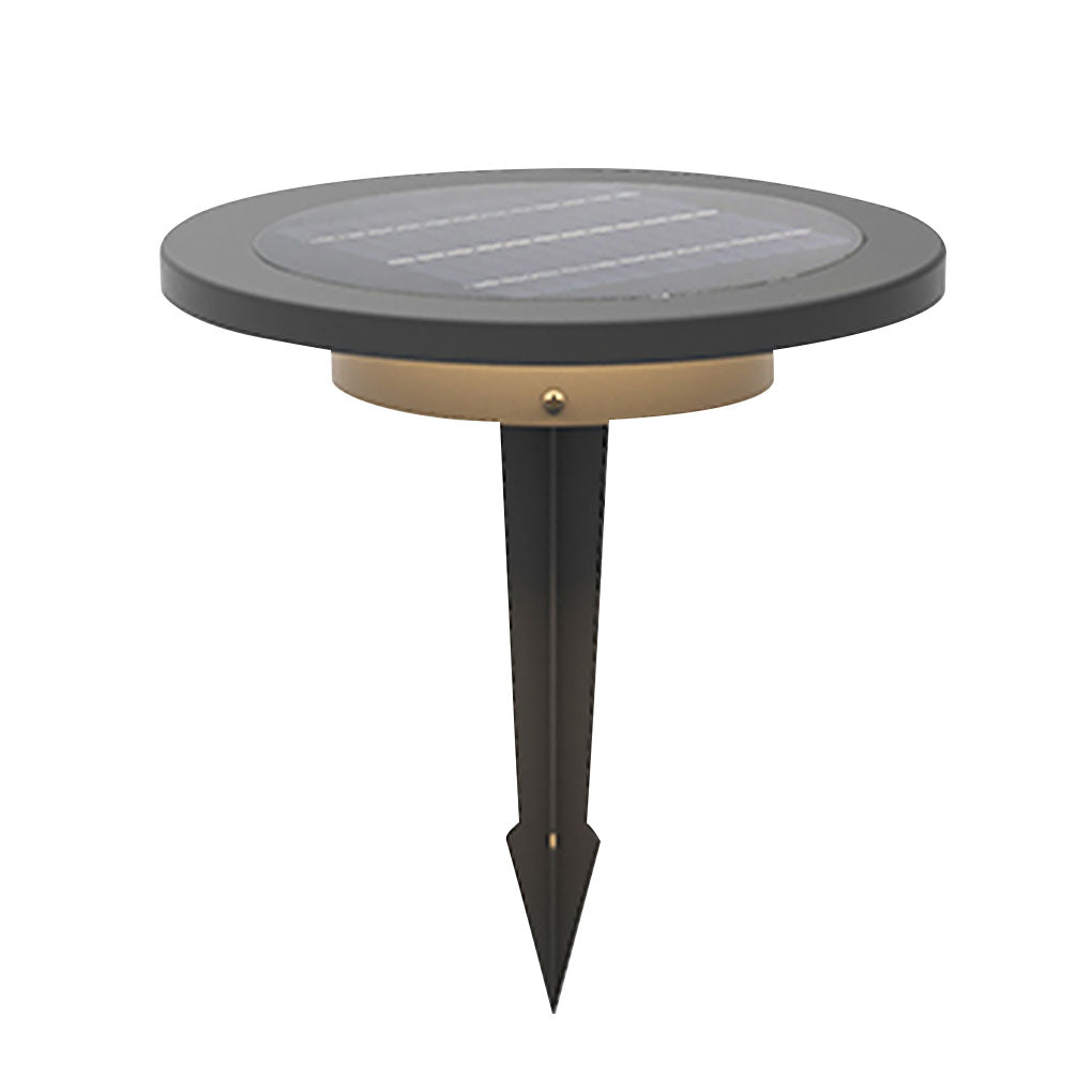 Round lawn light size and dimension diagram for installation reference