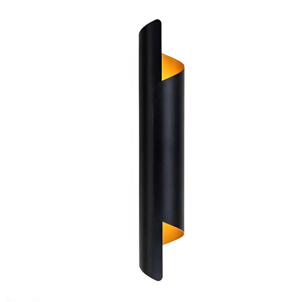 Scroll wall sconce in white, standing out against a white background for a clean, modern look.