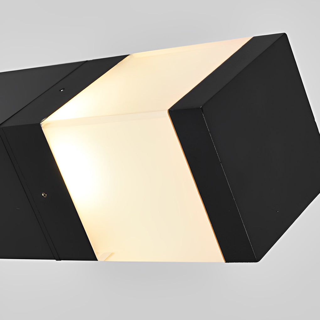 Side view of commercial bollard lights highlighting modern design and smooth black surface finish.