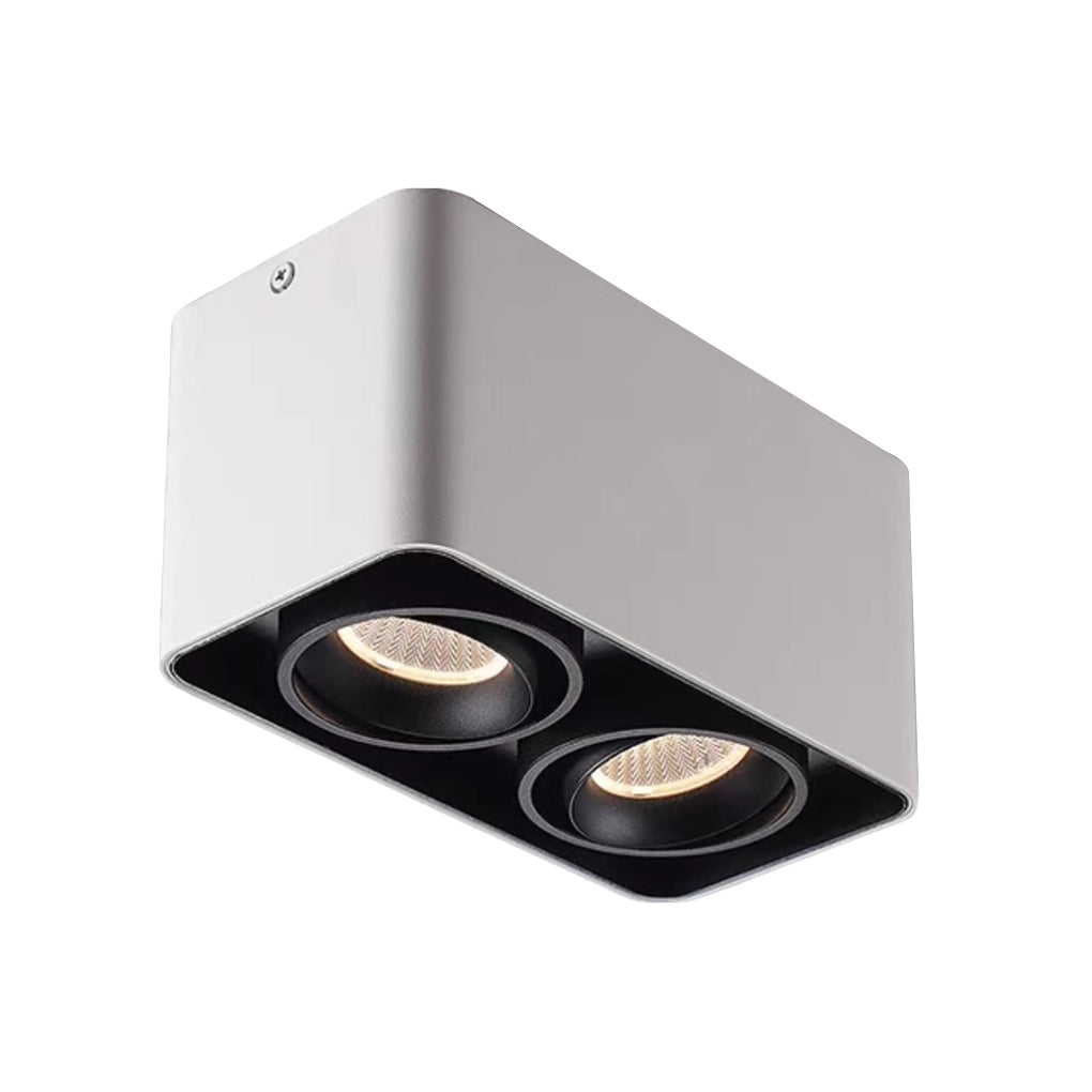 Surface mounted spot light size comparison chart showing different dimensions.