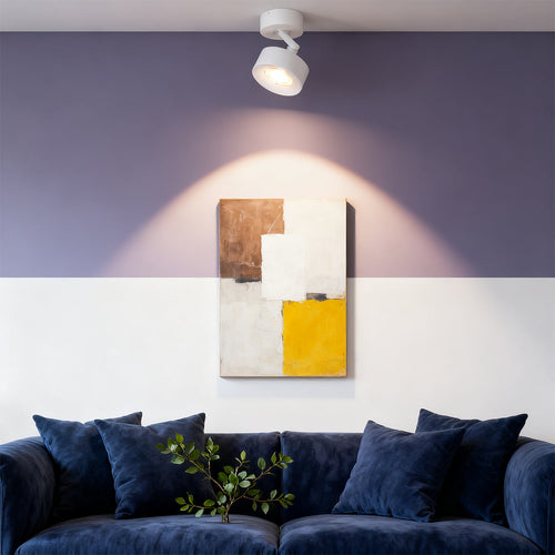 Enhance your home with adjustable LED ceiling spotlights, designed to provide directional light, perfect for highlighting key areas of your space.