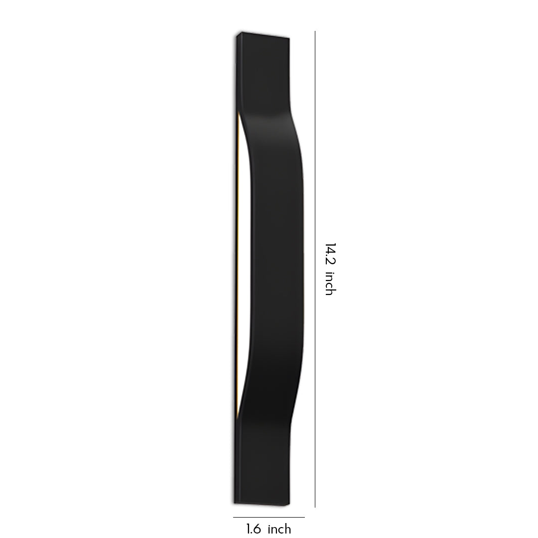 Slim modern outdoor exterior wall lights with a minimalist vertical design against a plain background.