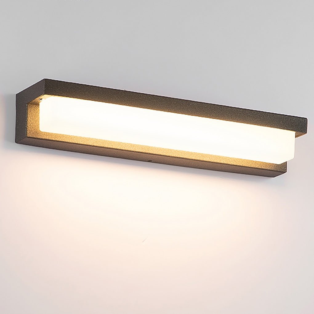 Contemporary Stainless Steel Linear LED Strip Outdoor Wall Light �C Modern, Weatherproof for Garden Villa