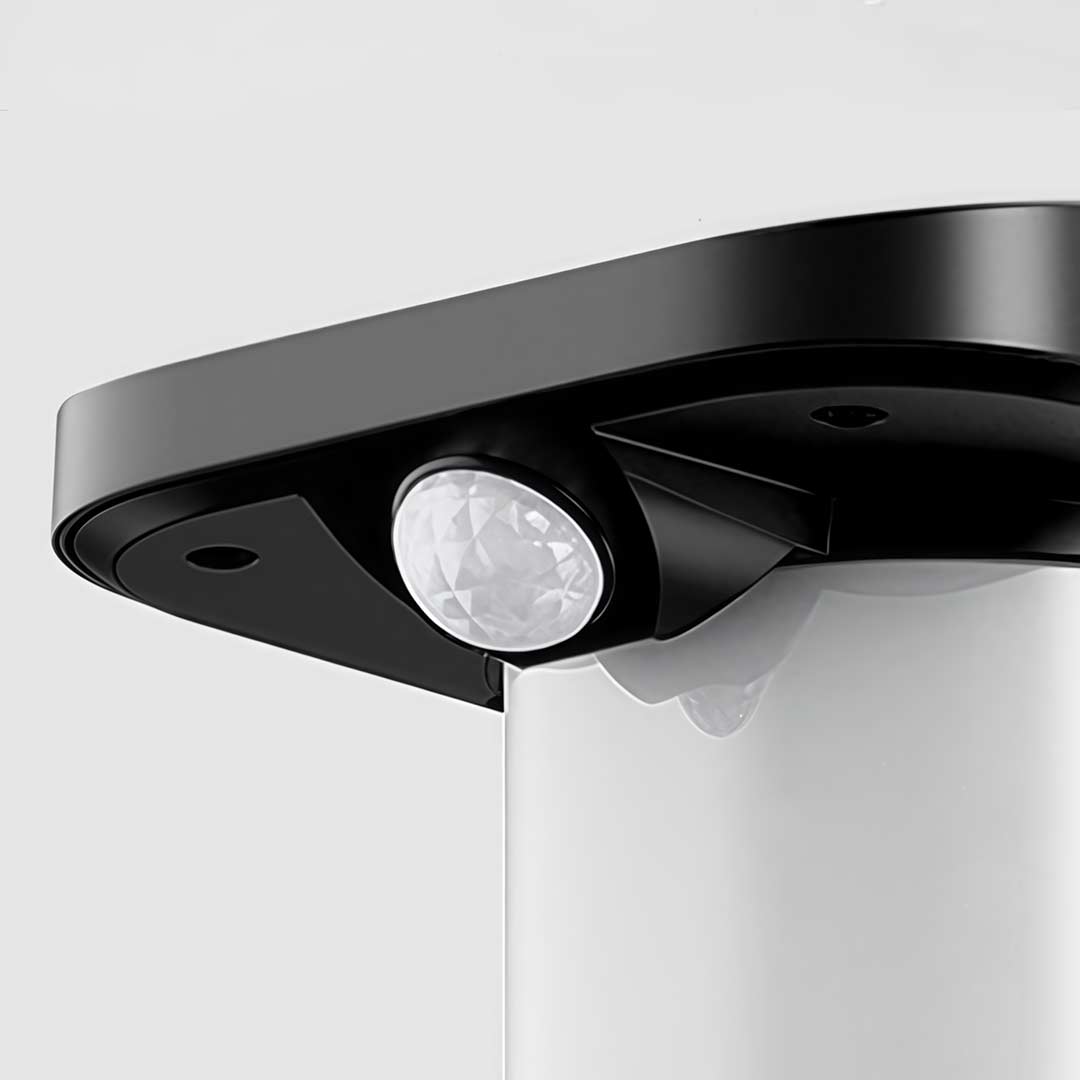Solar wall lamp with motion sensor mounted on an outdoor wall.