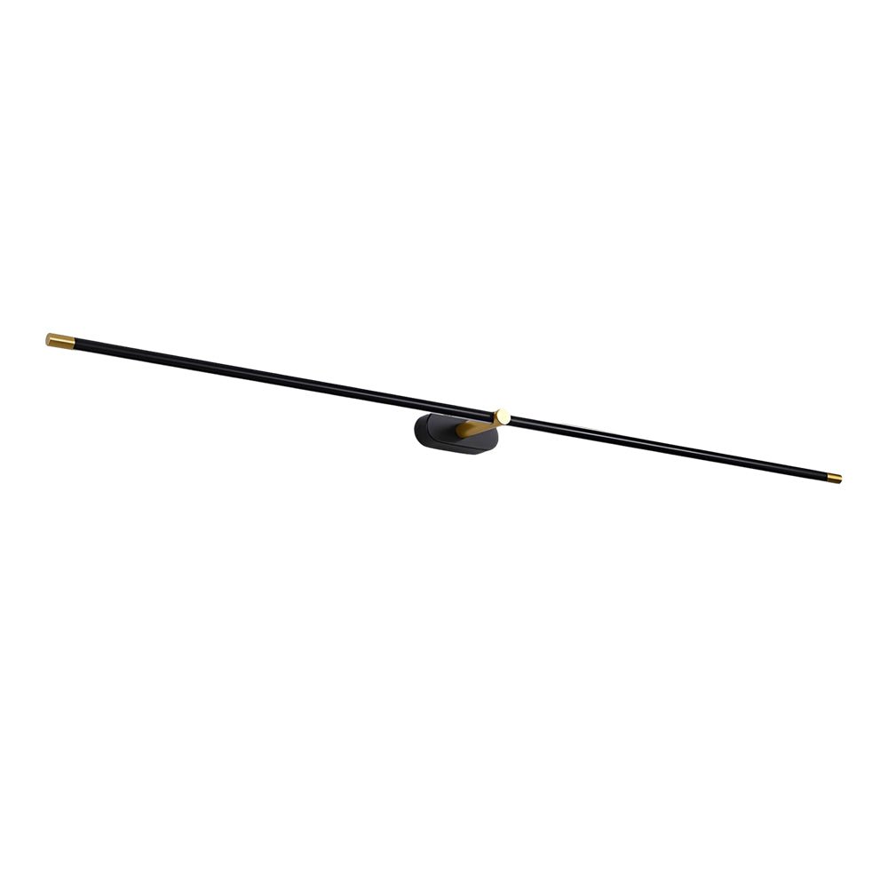 Sophisticated and modern bathroom vanity light strip with sleek gold accents, perfect for stylish bathroom decor.