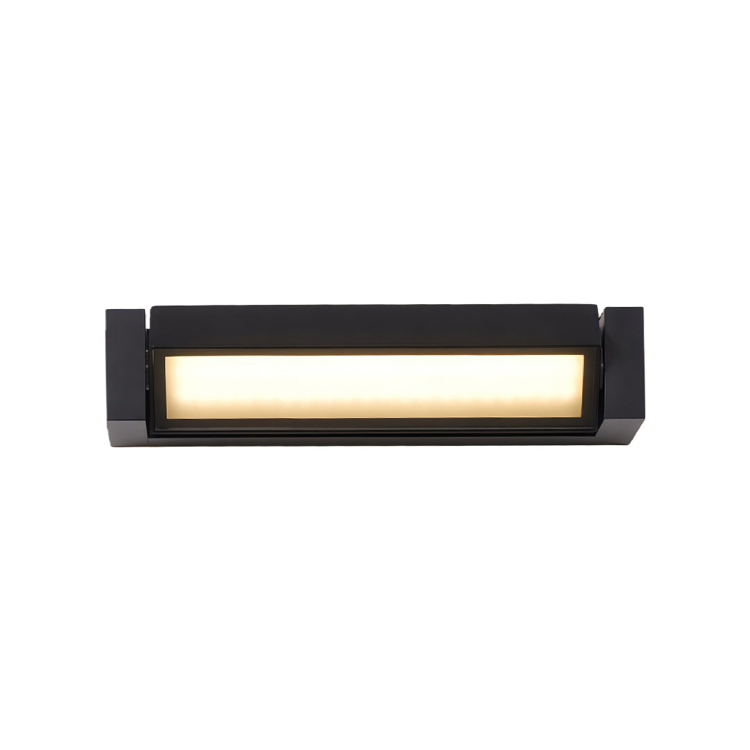 Sophisticated LED light bar for wall with glass shade chandelier design providing focused illumination above bed in modern bedroom.