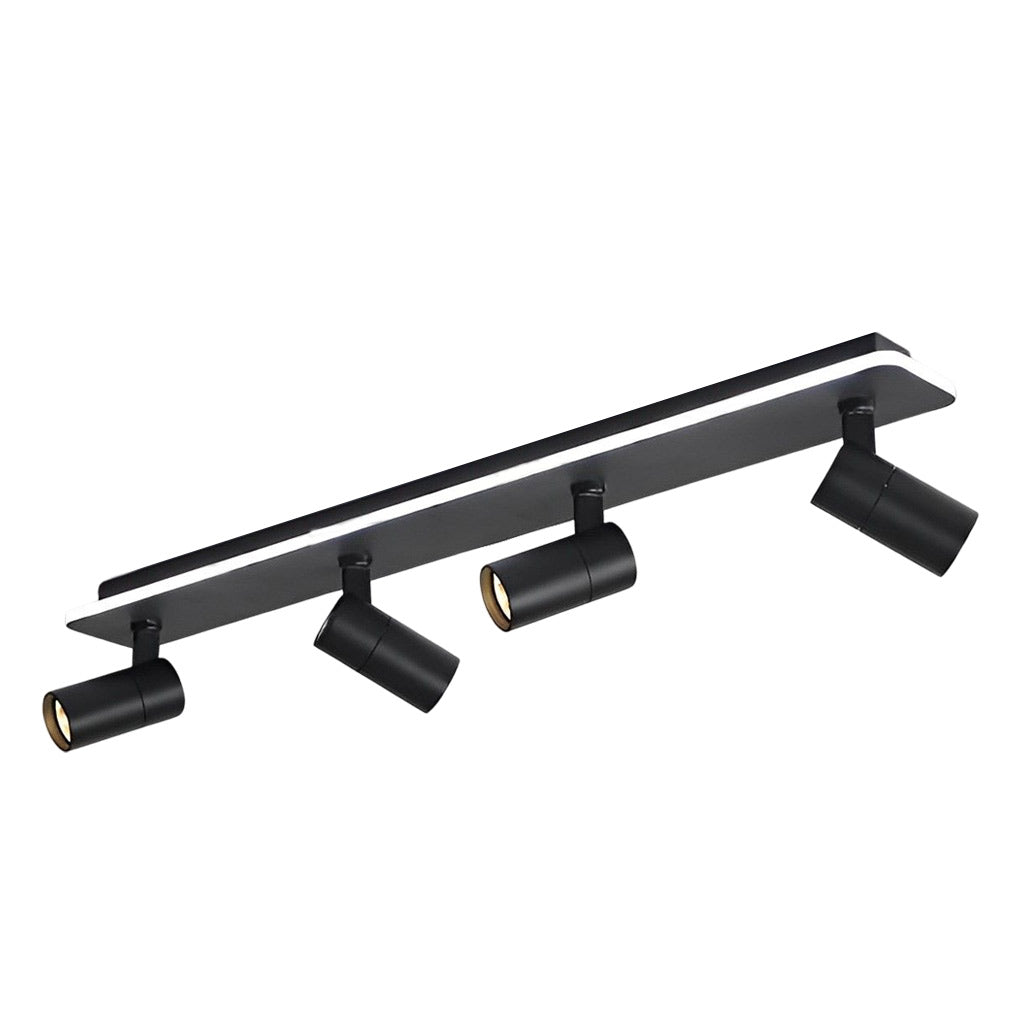 Spotlight Fixture with three black adjustable spot heads, offering flexible illumination for contemporary interiors.