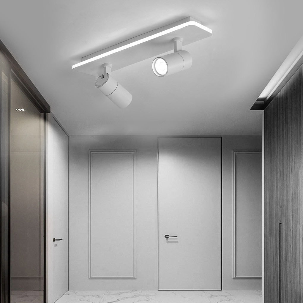 Spotlight Fixture in a minimalist white ceiling setup, delivering focused illumination for contemporary interior spaces.