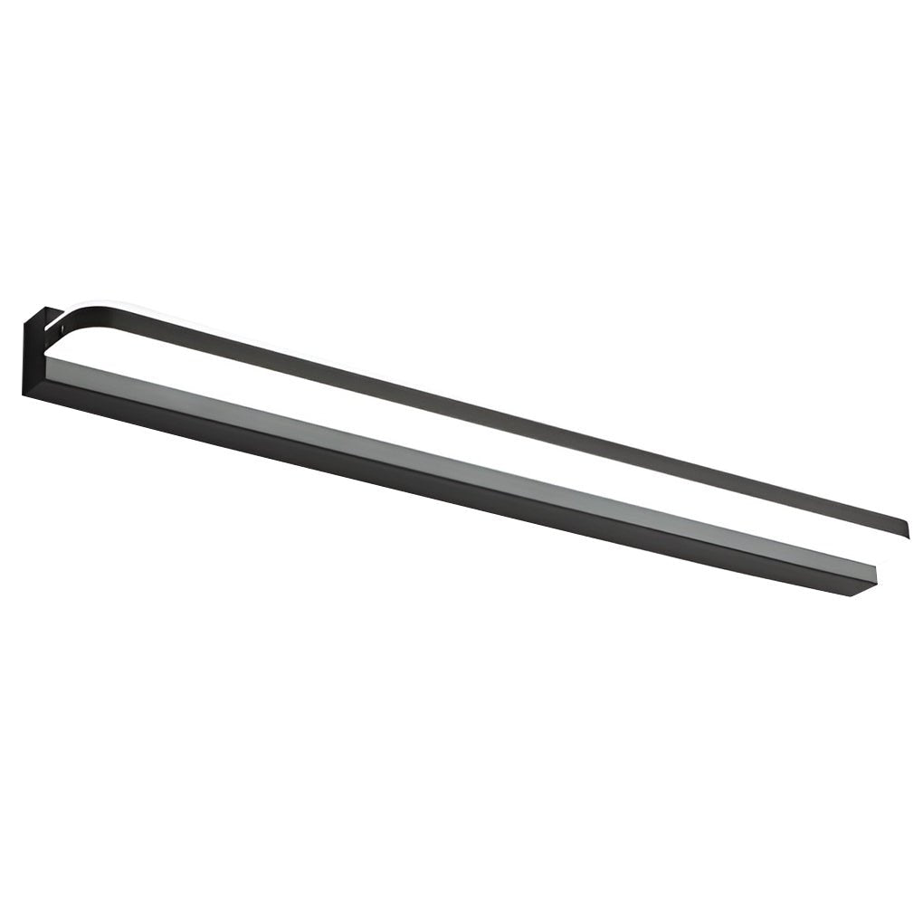 LED Bathroom Vanity Light with Wall - Mounted Panel and Polished Iron Trim