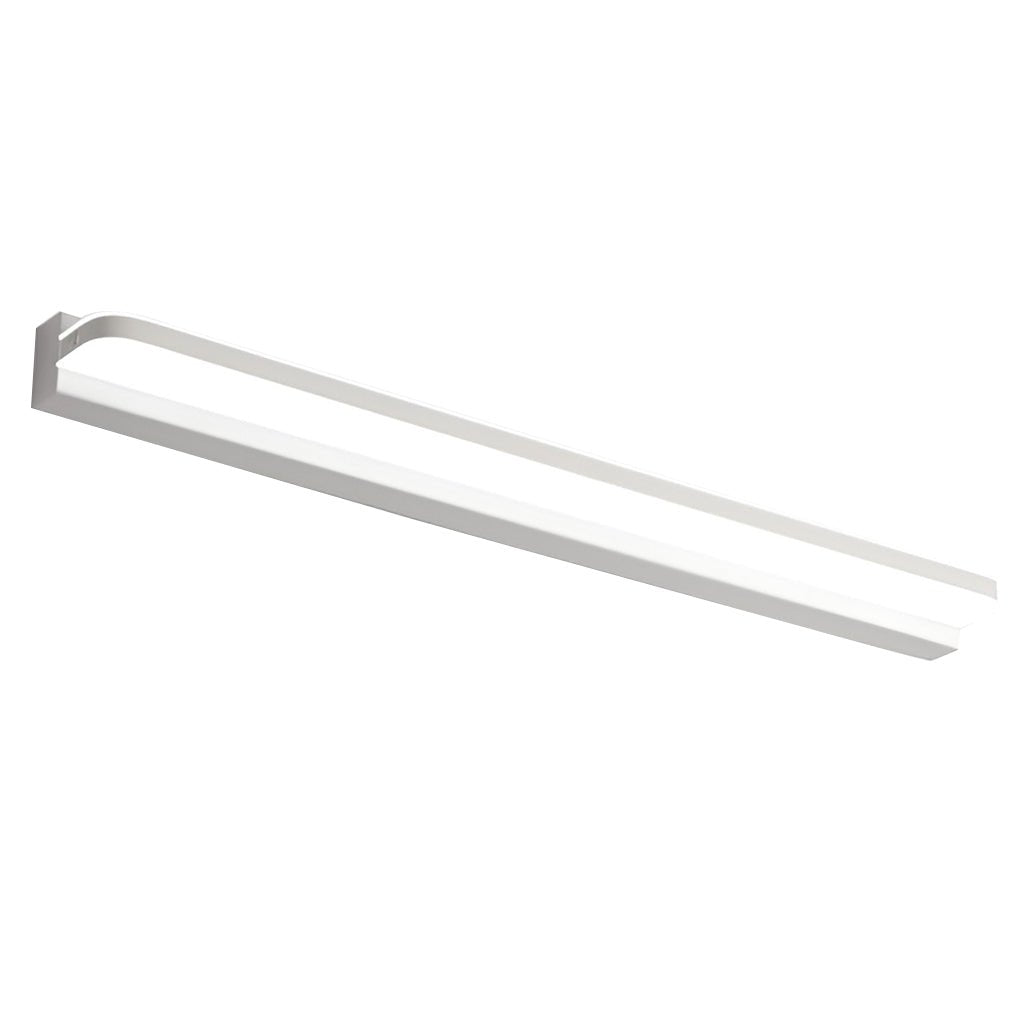 LED Bathroom Vanity Light with Wall - Mounted Panel and Polished Iron Trim