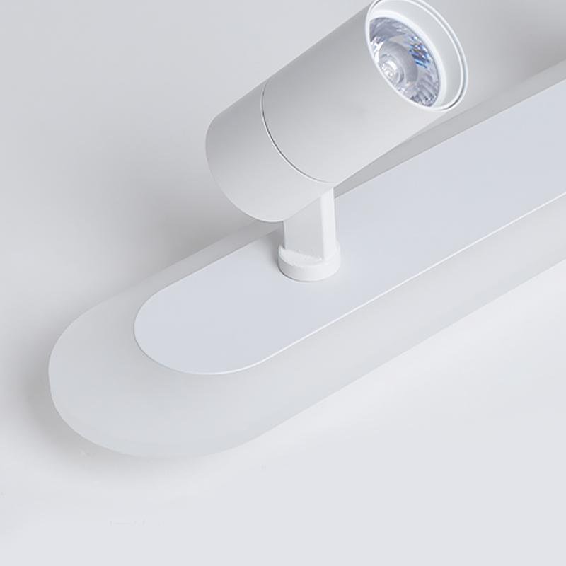 Surface mounted spotlights adjustable spotlight head close-up view.