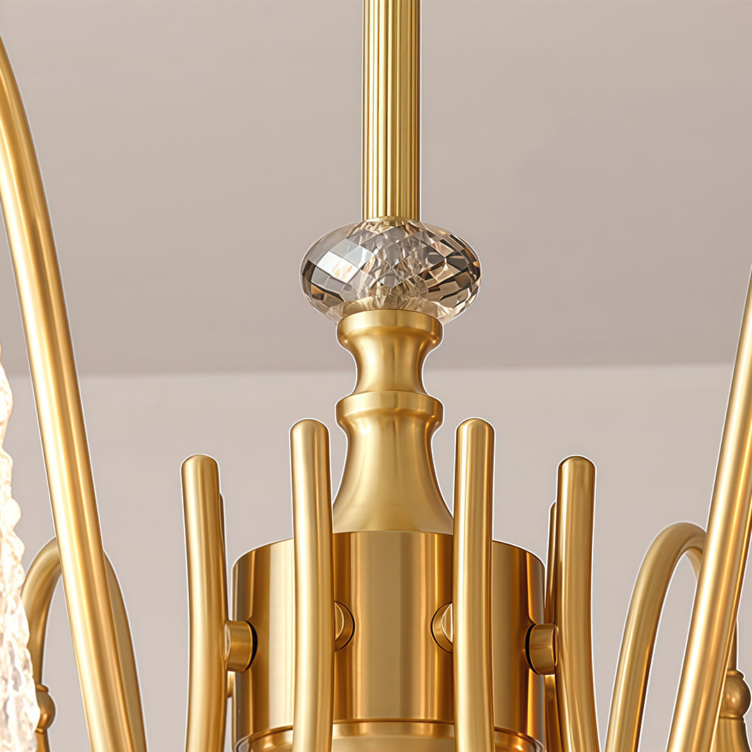 Elevate your interior with brass vintage chandelier ornate classic glass ceiling lights, combining classic charm and graceful illumination.