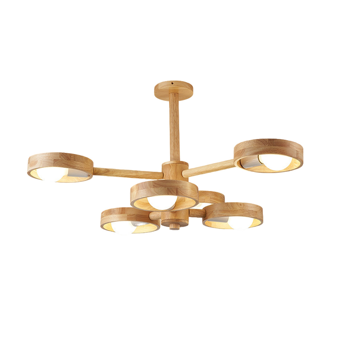 Traditional brass glass shade chandelier with triple glass shades and wall light design