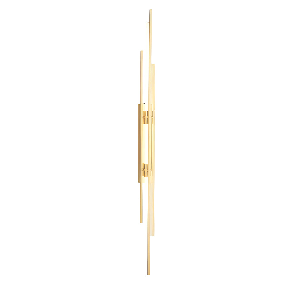 Side profile view of slim tube wall sconce showing vertical proportions.