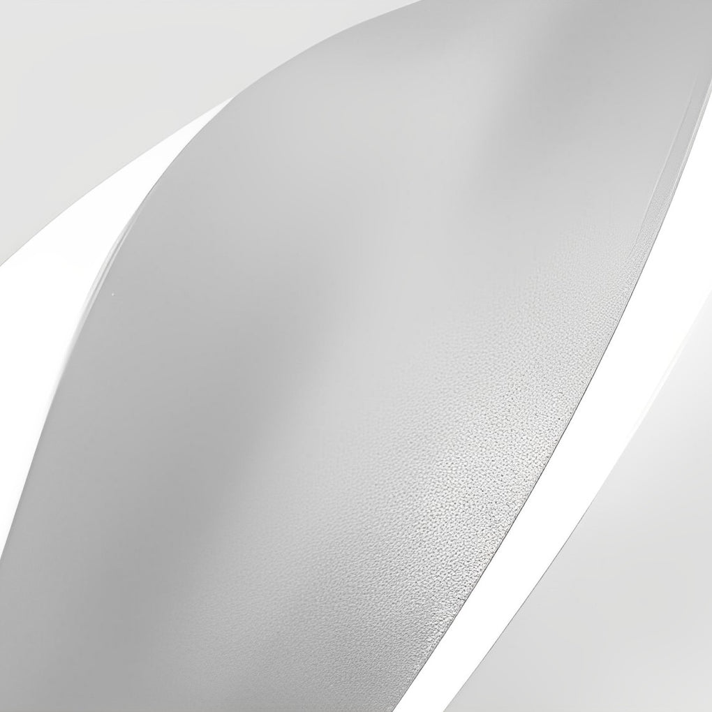 Twisted LED wall lights with a minimalist design, enhancing a modern staircase.