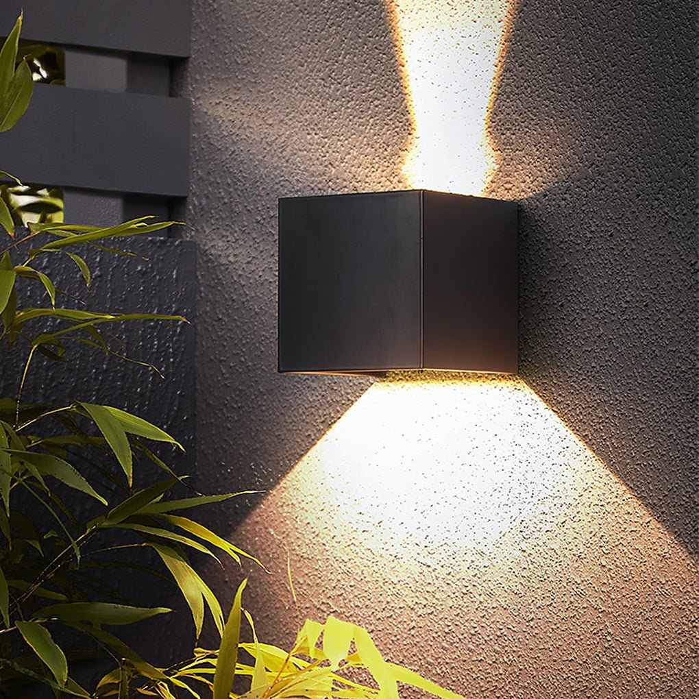 Square Waterproof Up Down Adjustable Modern Exterior Lights