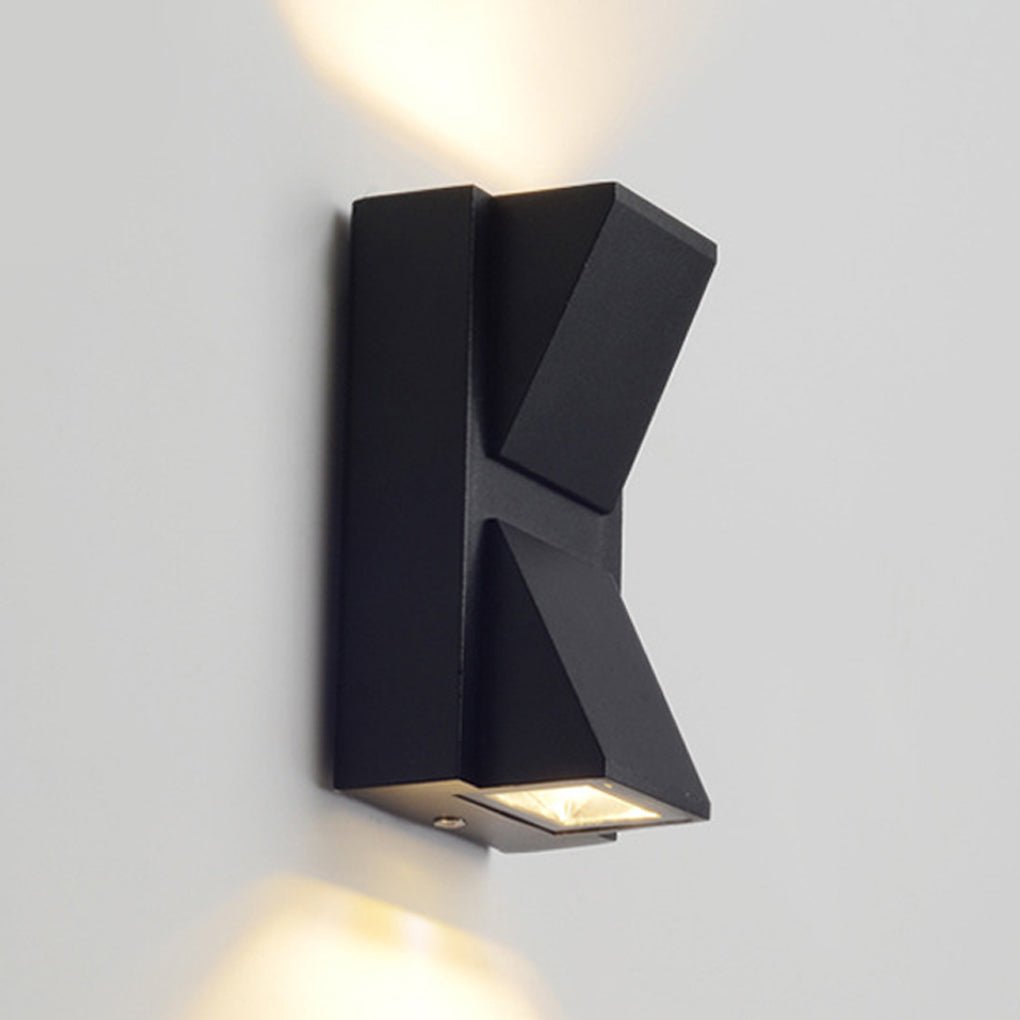 Waterproof Up & Down K - Type Black LED Outdoor Wall Lights