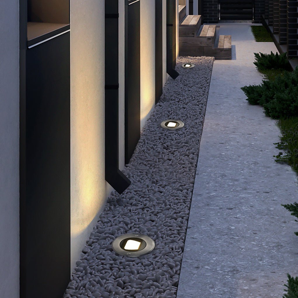 Ultra - thin Waterproof Recessed Step Lights LED Ground Lighting for Stairs, Decks (IP65, 110 - 240V, Warm White)