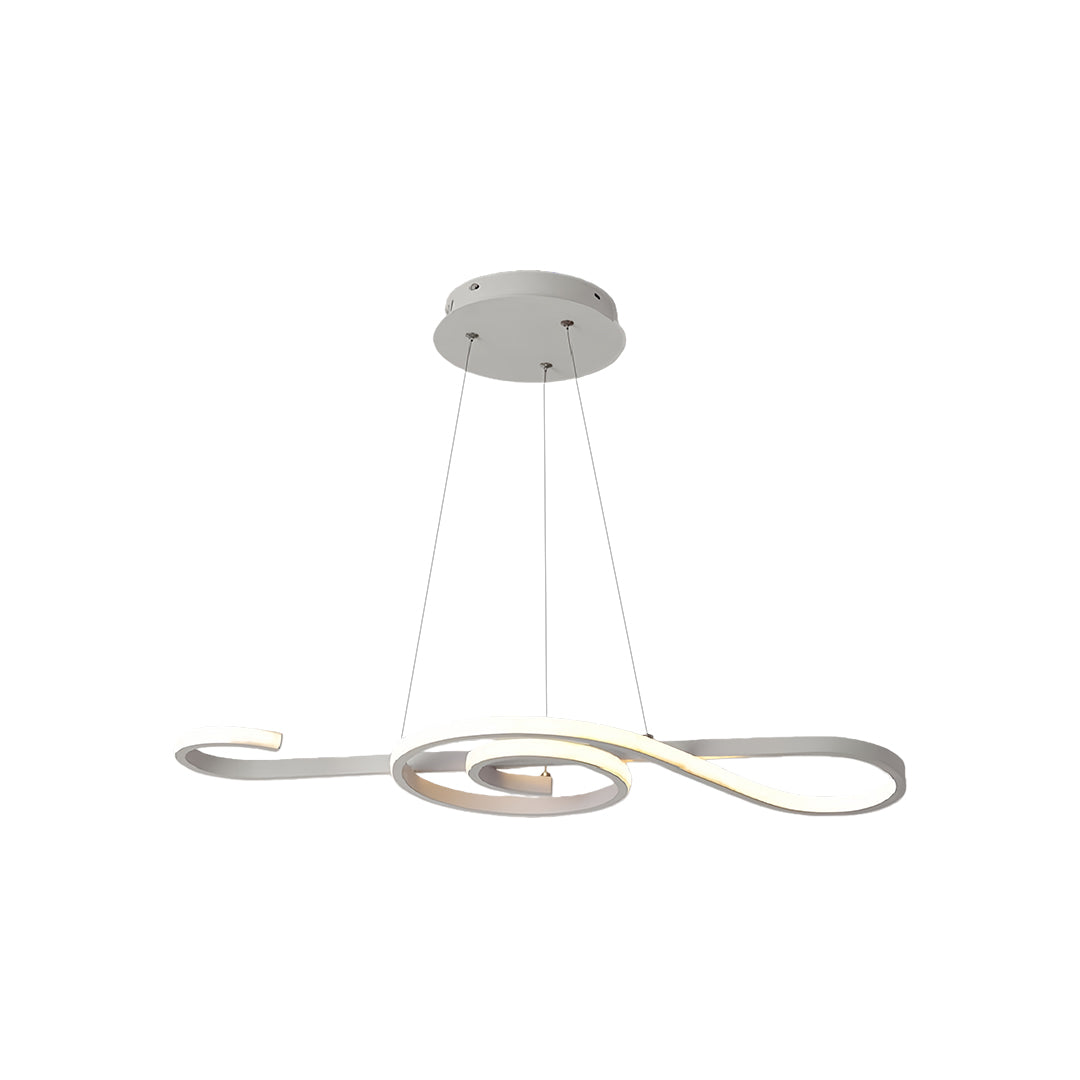 Designed for statement lighting, this large chandelier features dimmable LED illumination and a simple note aesthetic for refined interiors.