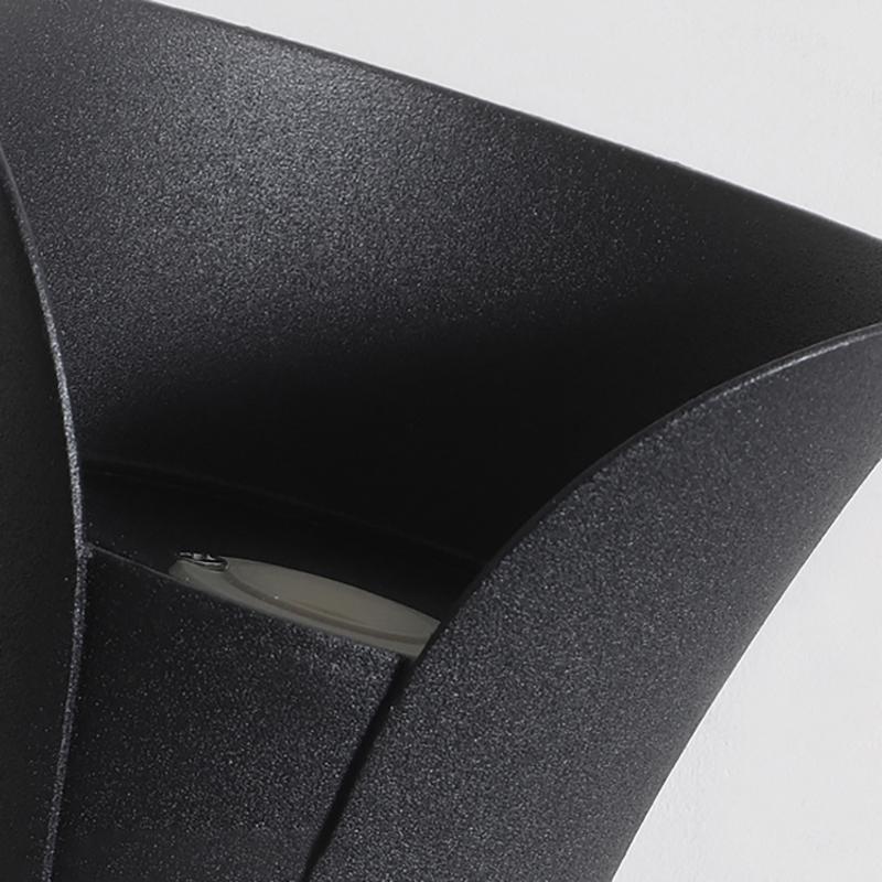Up down lighting wall lights dual head arc wall lamp enhances wall surfaces with balanced light distribution.