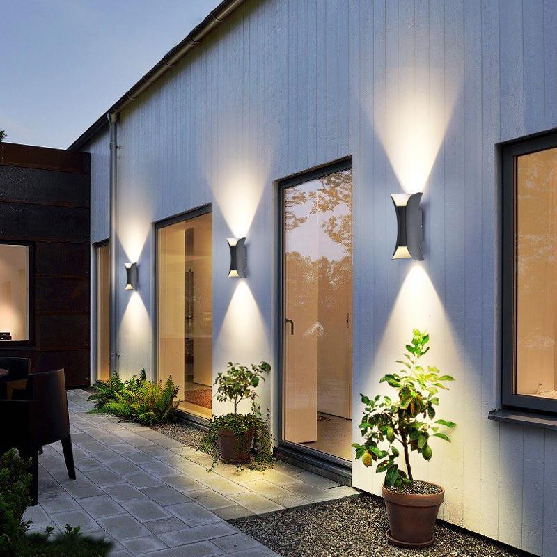 Up down lighting wall lights dual head arc wall lamp adds modern appeal with dual light beams and clean lines.