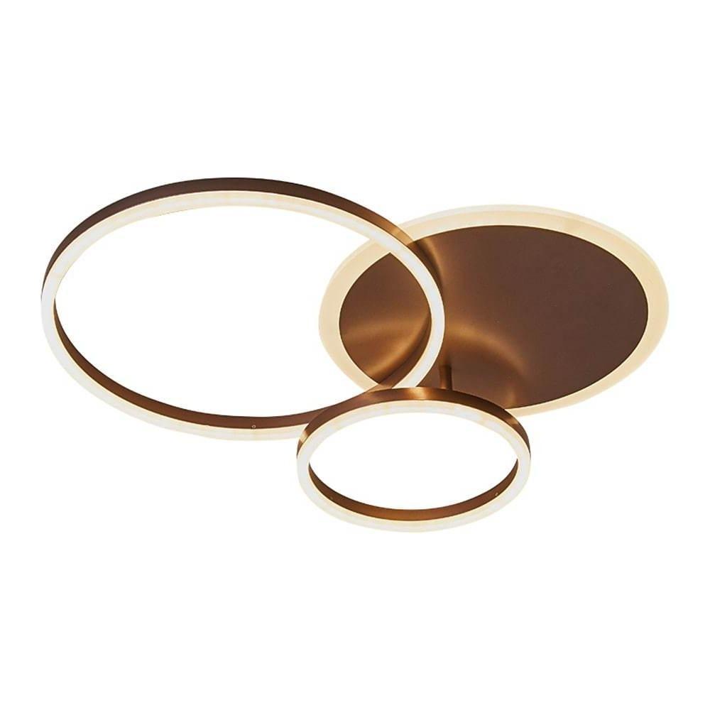 3 - Layers LED Modern Circle Flush Mount Light - 3 - Color Dimmable, 26"x20"