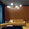 8 - light Glass LED Modern Sputnik Chandelier Hanging Lamp Island Lights