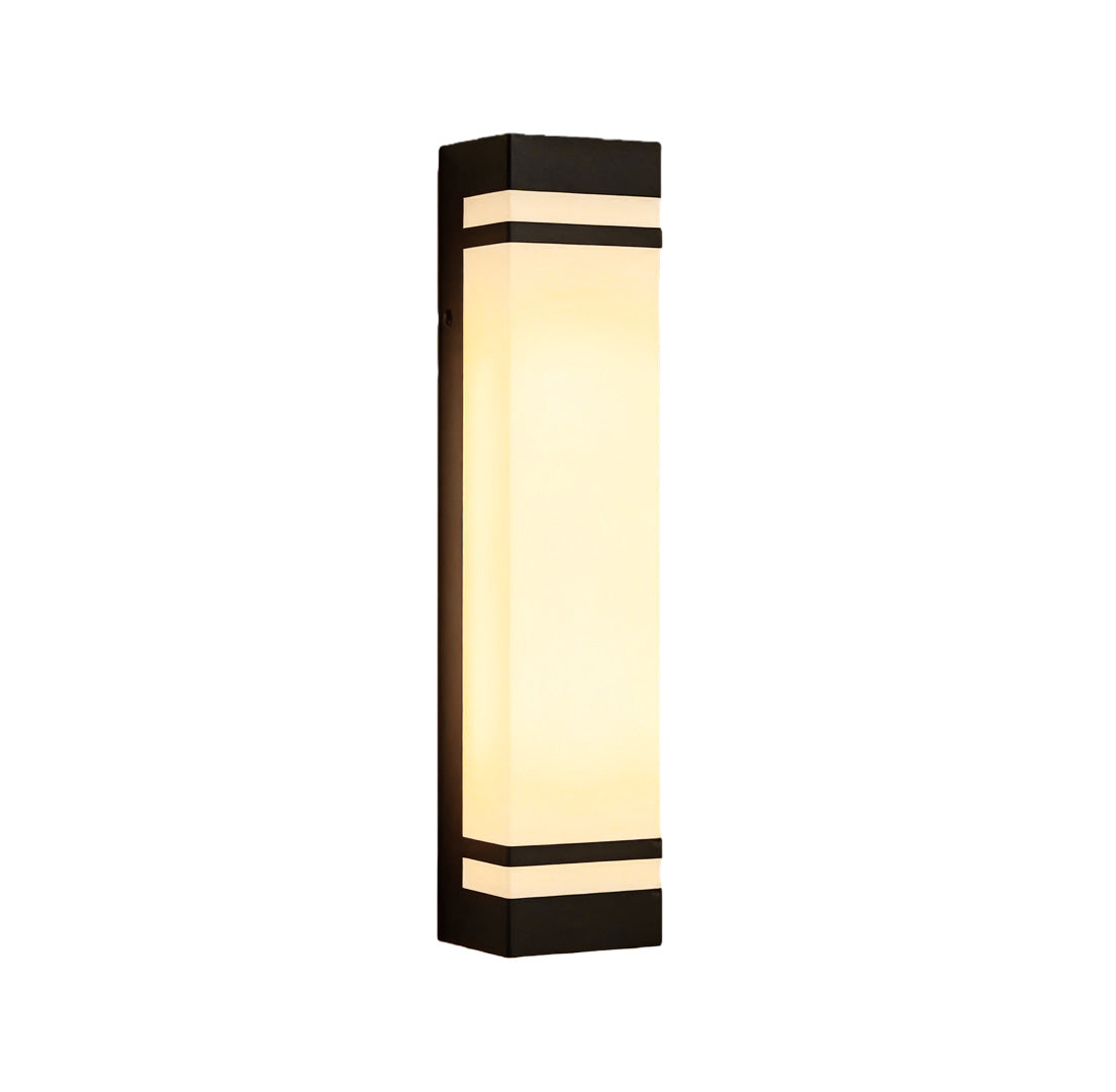 Vertical wall lighting in a box, ready for installation, showcasing its compact and stylish design.