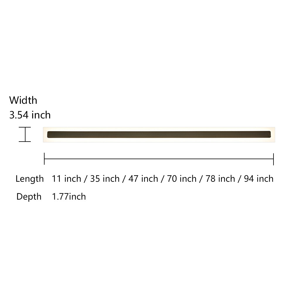 Acrylic wall sconce with warm LED glow, featuring dimensions 11x3.5x1.77 inches for sleek and modern decor