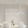 Wave Lines Dimmable with Remote LED Chandeliers Dining Room Lights