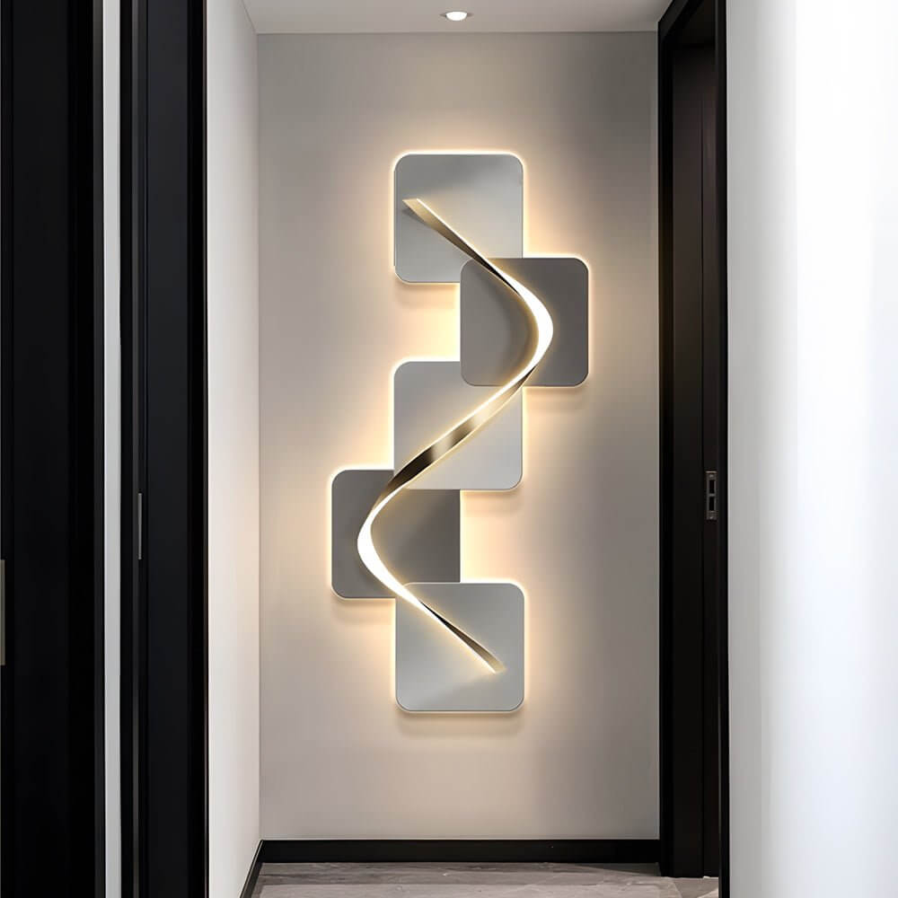 Wave Pattern Wall Sconce offers sleek LED illumination with USB connectivity, perfect for adding style and ambient light to any room.