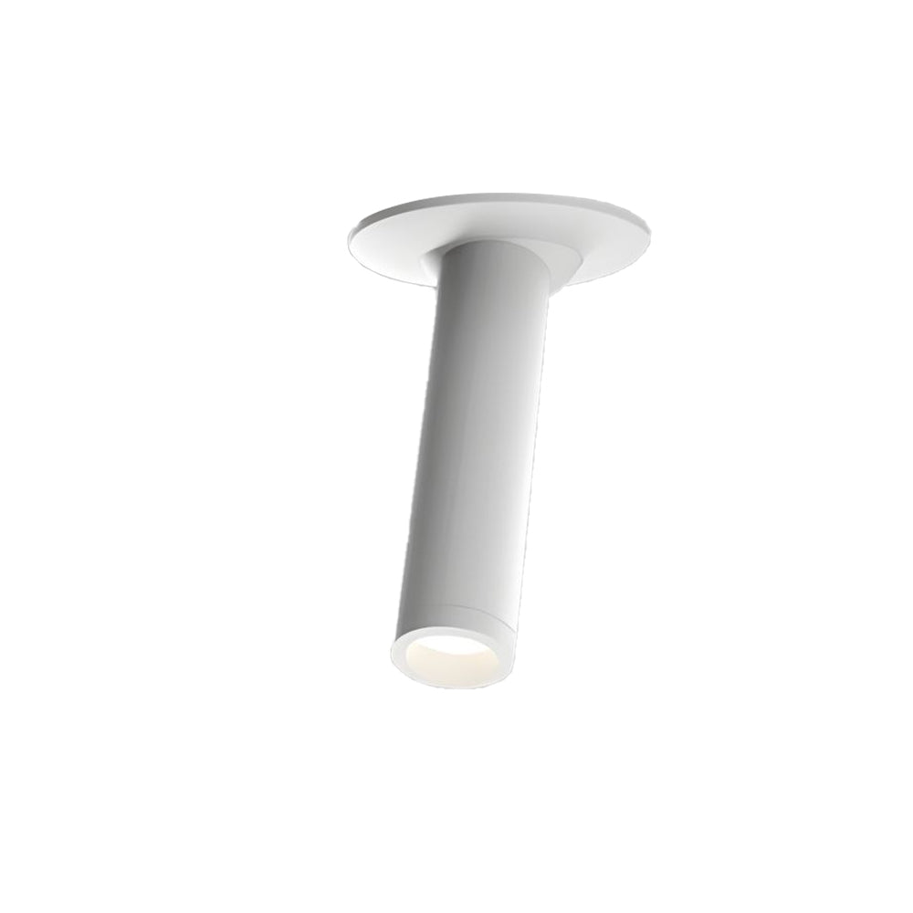 White LED surface spotlight with sleek cylindrical shape, ideal for contemporary interiors and focused illumination.